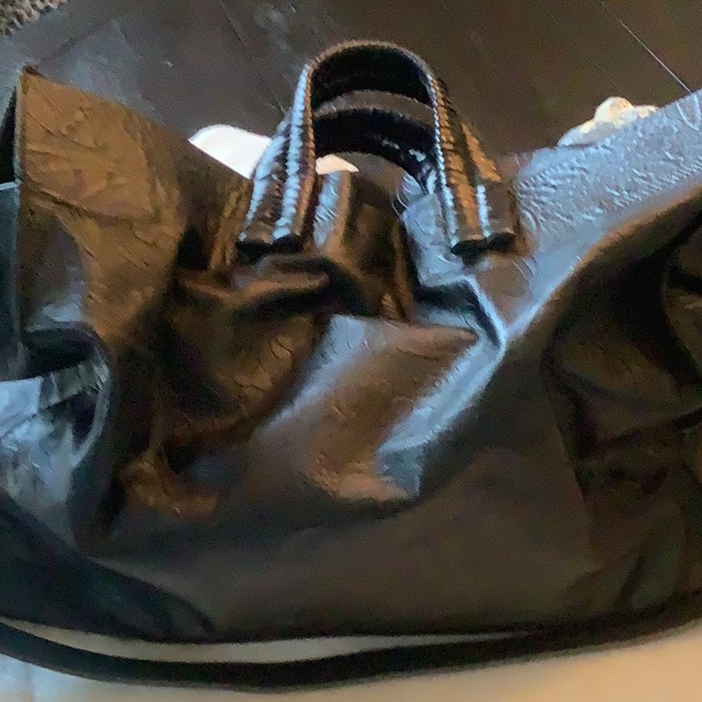 Leather satchel black bag